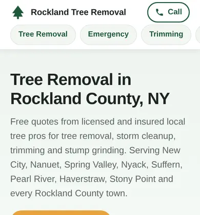 Phone view of Rockland Tree Removal